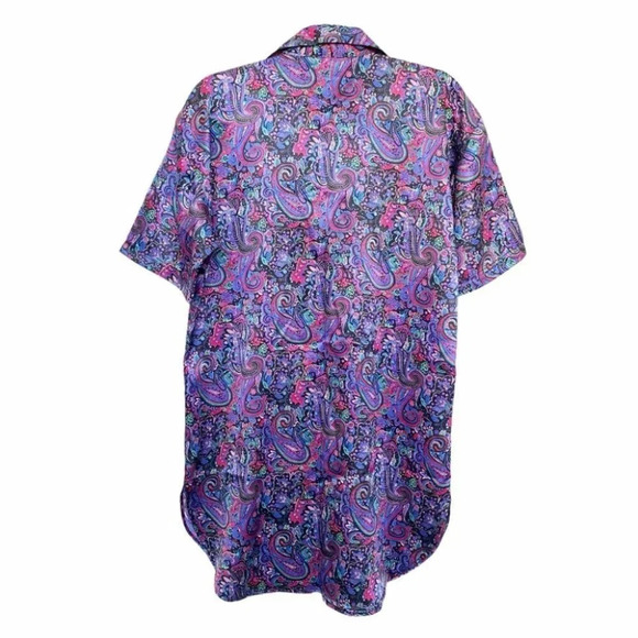 Intimate Moments Multicolor Paisley Button Up Top - Picture 2 of 8
